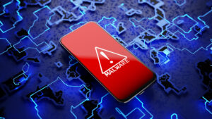 smartphone malware concept. 3d render.