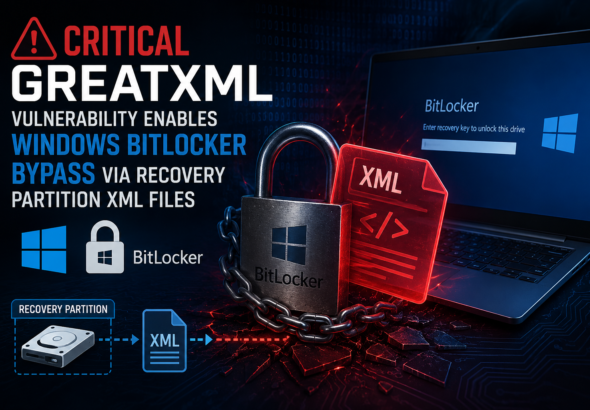 Critical GreatXML Vulnerability Enables Windows BitLocker Bypass via Recovery Partition XML Files