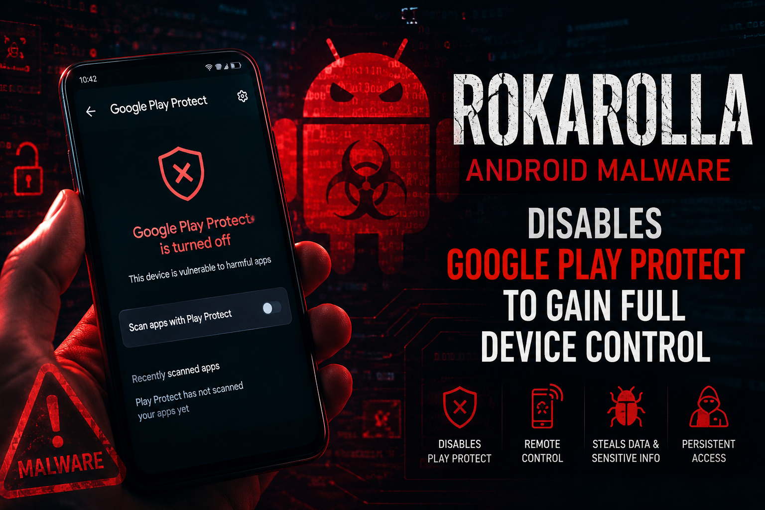 Rokarolla Android Malware Disables Google Play Protect to Gain Full Device Control