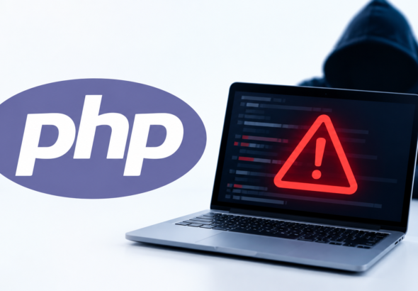 PHP Cybersecurity Alert Laptop