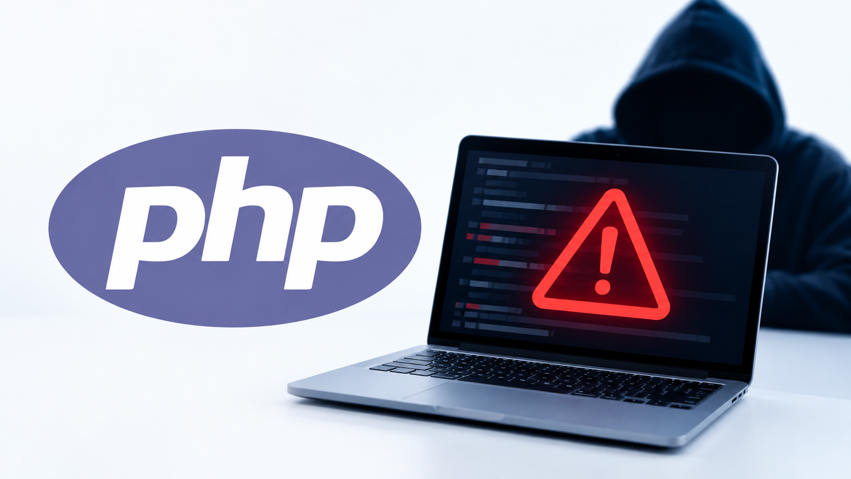 PHP Cybersecurity Alert Laptop